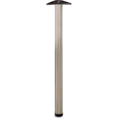 Pied de table chrome mat - 870X60 mm (1/5)