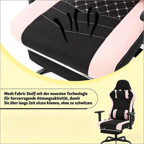 Fauteuil gamer massant moelleux, siège ergonomique pour bureau, chaise pivotante réglable (chaise de travail uniquement) (1/5)