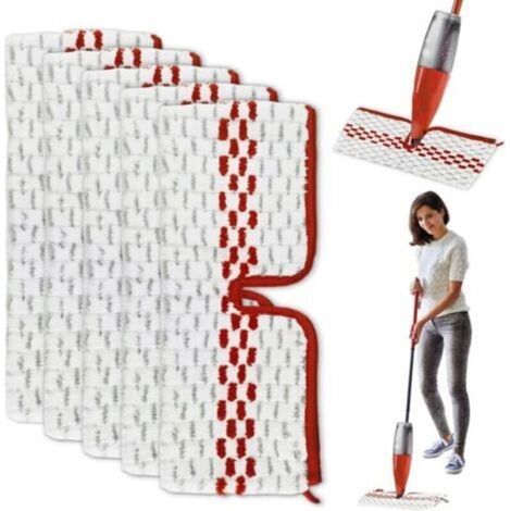 5 Pièces pour Vileda Spray Balai Recharge Microfibres Kit,2 en 1 Réutilisable pour Vileda 1-2 Spray Max Balai Recharge, pour Convi