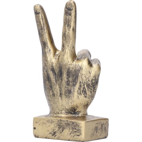 Sculpture en Résine Artistique pour Décoration de Bureau ou Étagère - Ornement Moderne Style Bronze (1/5)