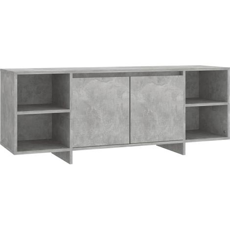 Meuble TV, Étagère TV, Meuble de Salon, Gris béton 130x35x50 cm Aggloméré OIB5394E (1/5)