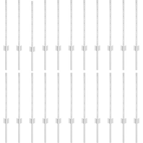 Poteaux de clôture 22 pcs U-Channel Argent 100 cm Acier CFW3714938 (1/5)