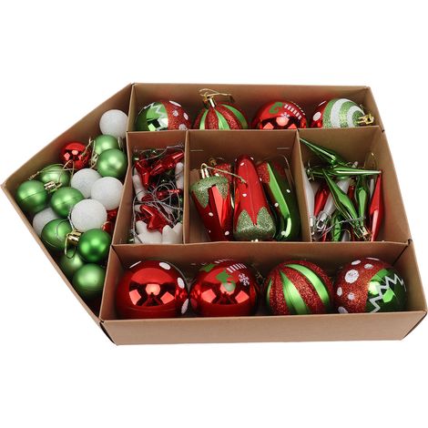 Lot de 10 boules de Noël légères électroplaquées pour décoration intérieure et extérieure (1/5)