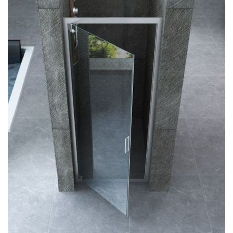 Box Doccia Nicchia 6 mm Anta Battente 65 70 75 80 Porta Parete Cristallo Vetro - Misura Box Nicchia 75 (1/4)
