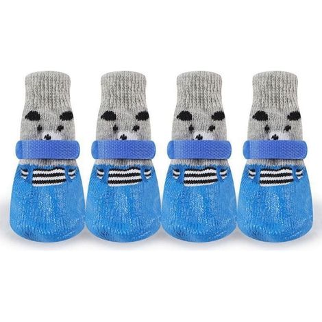 Chaussures Pour Chien - Bottes Antidérapantes Imperméables En Caoutchouc Naturel - Pour Chiens Nains (Chihuahua, Caniche Nain, Yorkshire) - Lot De 4 (1/5)