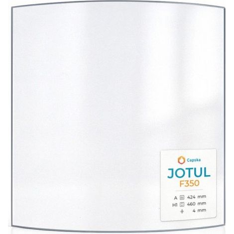 Vitre Jotul F350 - Verre Courbe pour poêle à bois - 424 x 460 mm (A x H) - 4 mm (1/5)