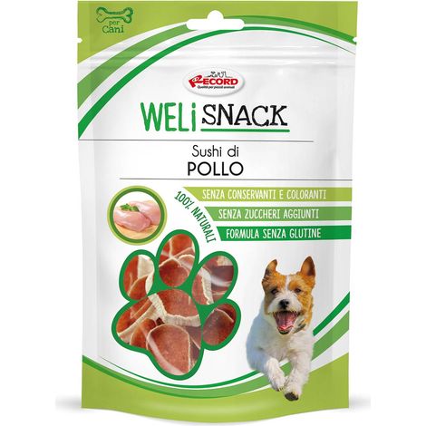 Sushi di pollo e merluzzo Weli Snack per cani