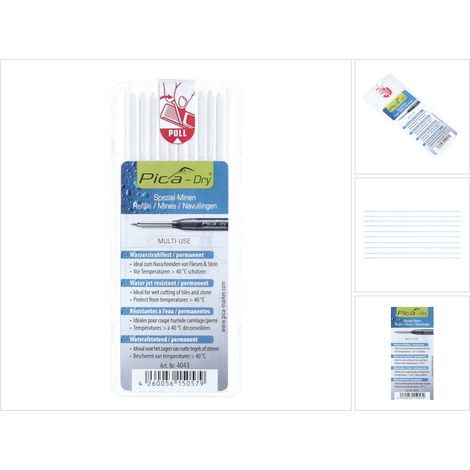 Set di mine Pica-Dry 10x bianco resistente all'acqua 10 mine/set