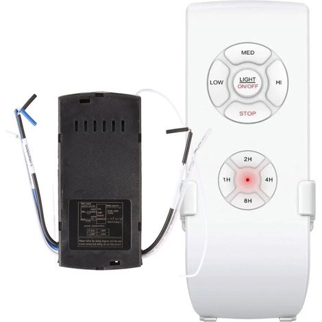 Ceiling Fan Remote Control Kit, Universal Smart Ceiling Fan and Light Remote Control for Hunter's Harbor Breeze (1/4)