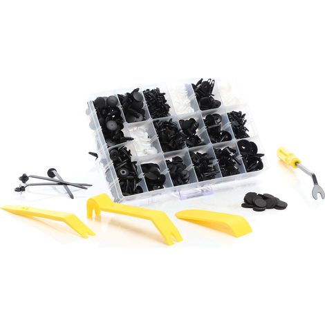XPOtool set di clip di fissaggio rivetti per interni auto 703 pz. incl. attrezzi smontaggio