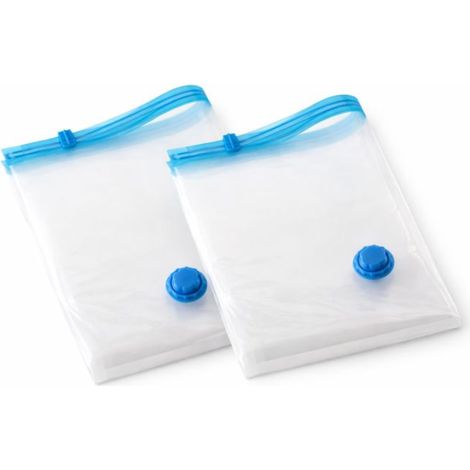 Lot de 2 Sacs de Rangement Sous Vide 100×70 cm Économie d’Espace Protection Anti-Poussière & Humidité Pour Vêtements, Couettes, Oreillers Compatible Aspirateur (1/5)