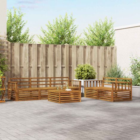 vidaXL Outdoor Sofa Set 6 pcs Natural Solid Acacia Wood (1/5)