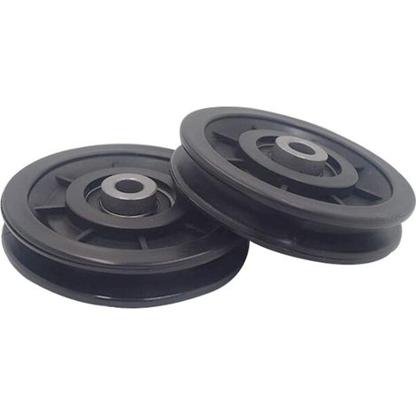 2pcs-90 Mm Roulement Poulie Nylon, Poulie Musculation, Roue Universelle Pour Cble Machine Gym Quipement Porte De Garage, Porte Coulissante Poulie (1/5)