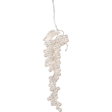 Suspension Décorative en Plastique Blanc Objet à Suspendre 4 x 2 x 15 cm - PANGIVO (1/2)
