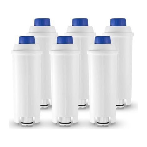 Lot de 6 filtres à eau pour machines à café entièrement automatiques, remplacement pour De'Longhi DLSC002 9310926 SER3017 5513292811, y compris divers modèles de ECAM, ESAM (1/5)