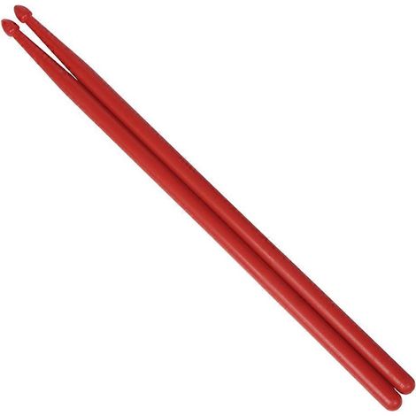 Baguettes de batterie pour cours de fitness, baguettes robustes et légères, un accessoire ludique pour tous vos exercices (rouge). (1/5)
