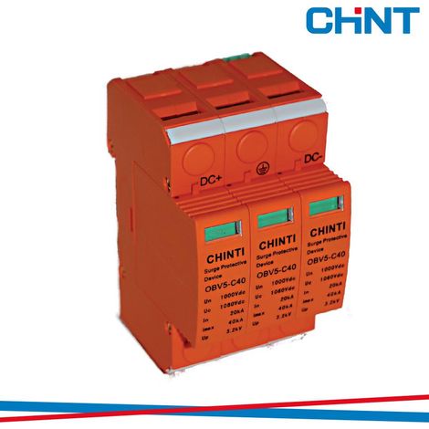 Scaricatore modulare di sovratensione chint 80318-obv5-c40-500vdc-t2 500vdc