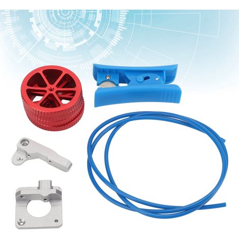 Kit d'engrenages de serrage manuel pour tube PTFE d'extrudeuse CR10 (tube de 1 m), coupe-tube, extrudeuse en alliage d'aluminium et quatre ressorts pour Ender 3/3 Pro/5 série CR-10. (1/5)