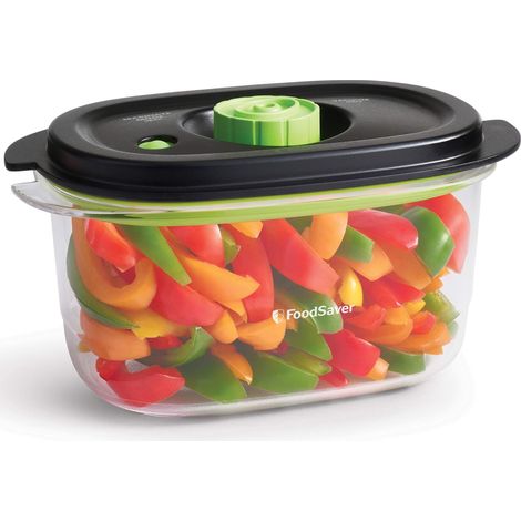 FoodSaver Contenitore Salva Freschezza per Sottovuoto da 1.2 litri, con Funzione Marinatura, BPA Free, Indicatore del Vuoto, Trasparente (1/5)
