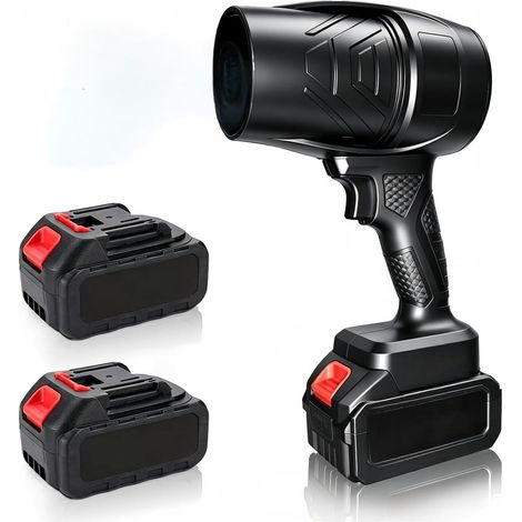 Souffleur Batterie sans Fil 21V 40000 TR/Min Moteur en Cuivre, Batterie 3000mAh x2, Autonomie 30 Minutes, pour Jardin Feuilles Nettoyage Auto Camping (1/5)