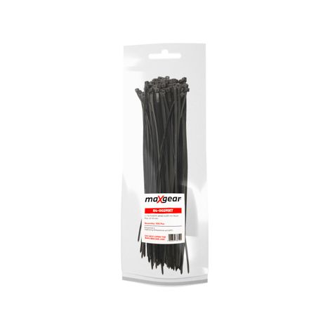 BANDE PLASTIQUE MAXGEAR 5X350 (100 PCS) NOIRE