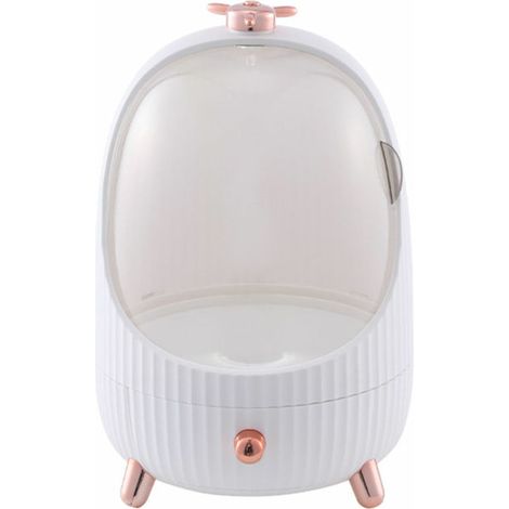 royaluxe - Organisateur de rangement de maquillage Vitrine de cosmétiques Boîte de rangement à lumière LED et affichage de couverture transparent et facile à organiser Soins de la peau pour comptoir d (1/4)