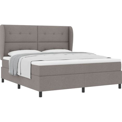 Maison Exclusive - Boxspringbett mit Kopfteil Taupe 180 x 200 cm (1/5)
