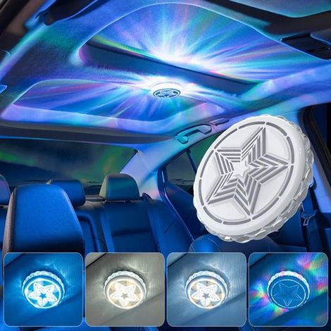 Luz LED magnética recargable por USB para el interior del coche, autocaravana, camping, armario o dormitorio, Iluminación ambiental compacta (1/5)