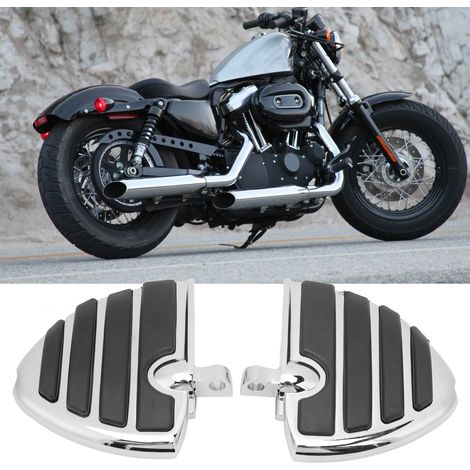 Motorradzubehör, verchromte Flügelfußrasten, paarweise erhältlich für Honda, Yamaha, Ducati, Suzuki und Kawasaki (dreieckige Fußrasten mit 4 Drähten, galvanisiert). (1/5)