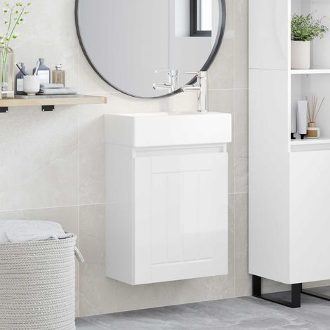 Módulo de baño con grifería  Brillante