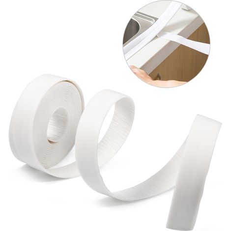 Bande d'étanchéité PE imperméable pour cuisine, anti-moisissure, pour évier, douche, baignoire, lavabo, bord et coin. (1/5)