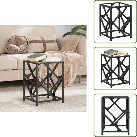 The Living Store Couchtisch mit Glasplatte Transparent 30x30x41 cm Stahl - Couchtisch - Wohnzimmertisch - Glastisch - Holztisch - Esszimmertisch (1/5)