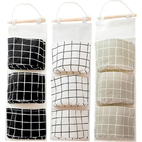 Organisateur mural suspendu en 3 pièces, 3 compartiments, étanche, 20 x 57 cm (1/4)