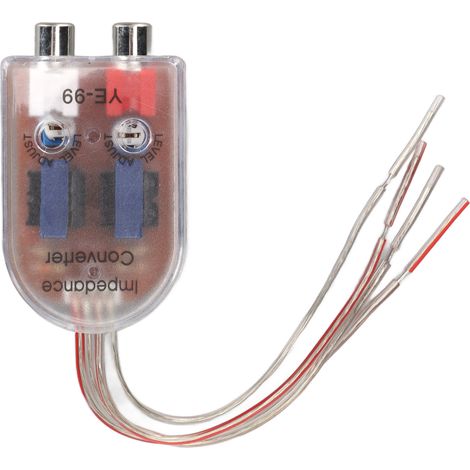 Convertisseur d'impédance haut-parleur auto vers RCA sortie filaire Plug and Play pour lecteur CD VCD DVD (1/5)