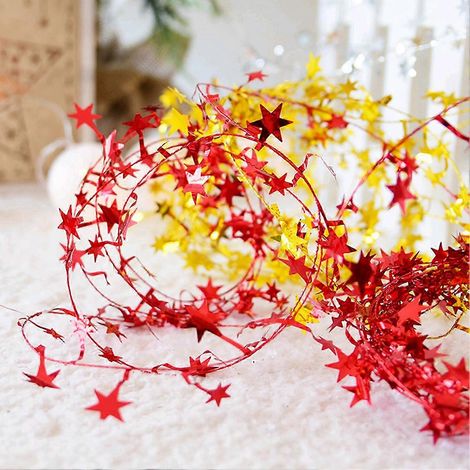 25-26 guirlandes de Noël colorées de 7,5 mètres, décorations pour sapin de Noël et fanions (1/4)
