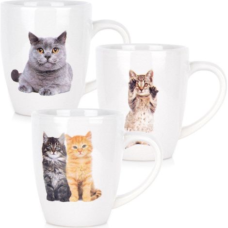 Ceramic mugs cats 220 ml 3 pcs (1/5)