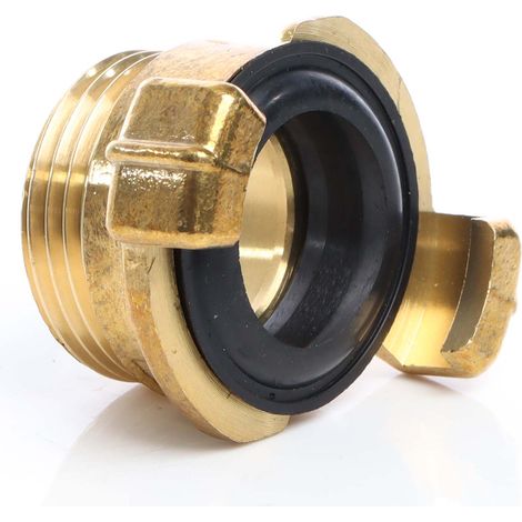 Wiltec Embout de tuyau en laiton avec griffes - 540 x 330 x 440 mm - Connecteur de raccord rapide - Filetage mâle DN25 (1) - pour Tuyau d’eau d’arrosage" (1/5)