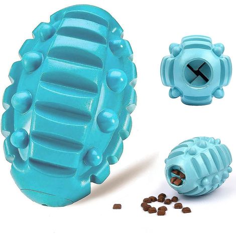 Robustes blaues Kau- und Apportierspielzeug aus Gummi für mittelgroße Welpen (1/5)