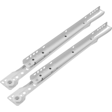 Lot de 2 glissières robustes pour clavier et tiroir, avec roulettes en (1/5)