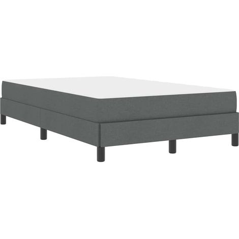 Lit double,Lit adulte,Lit à ressorts Autre Gris foncé 120 x 190 cm tissu (1/5)