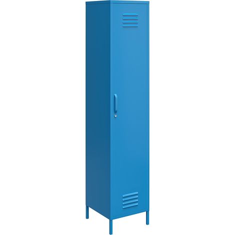 Cache Armoire à 1 porte en métal bleu (1/5)