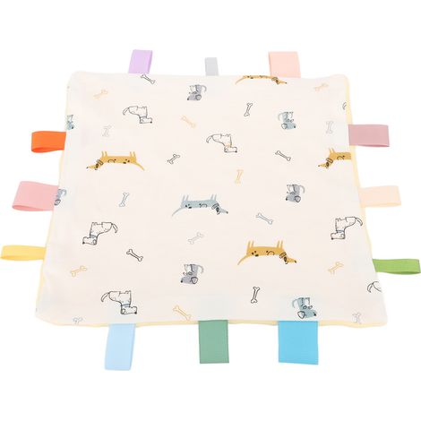 Komfortabler Waschlappen für Babys mit zarten Motiven, weicher Beißring aus Baumwolle, Feuchttuch zur Reinigung von Babyspeichel, zur Verwendung zu Hause, im Freien und für Hunde. (1/5)