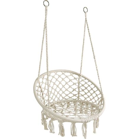 Sillón colgante de algodón trenzado