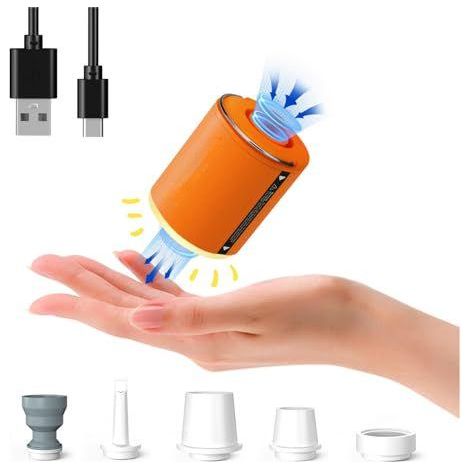 Pompe À Air Portable - 4 kPa - Lampe De Camping Intégrée - Design Magnétique - Pour Matelas Gonflables, Raft De Piscine, Coussins De Camping - 1 Pièce (1/5)