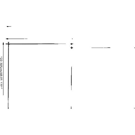Tringle à rideau de séparation, hauteur réglable, design autoportant, Noir (1/2)