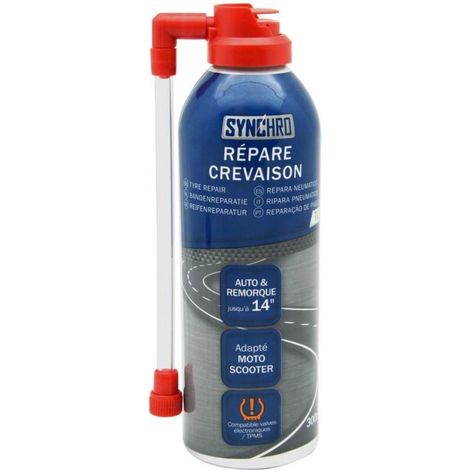 Bombe aérosol anti-crevaison 300 ml – Réparation rapide pneus 13/14 pouces – Application sans démontage – Compatible tous pneus (1/3)
