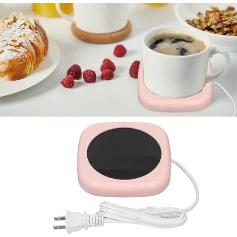 Sous-tasses isothermes pour tasse à café/tasses à café/tasses chauffantes/tasses chaudes/tasses chaudes/thé/chauffe-café de bureau/norme américaine 110 V rose (1/5)