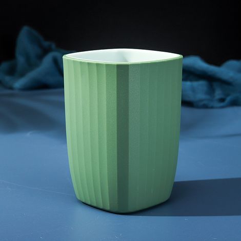 Porte-brosse à dents, gobelet à brosse à dents, verre de salle de bain, gobelet porte-brosse à dents de salle de bain, peut contenir du dentifrice, une brosse à dents(vert)