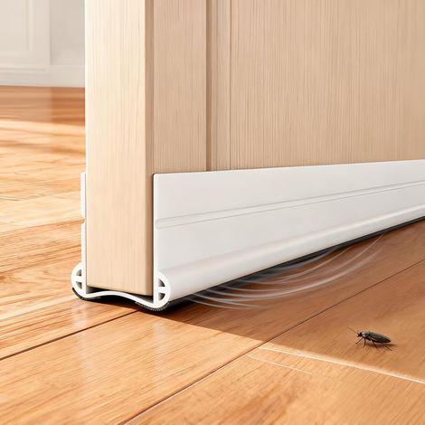 93 cm Door Seal Anti Noise Door, Cold Insulation Entrance Door Draught Excluder Insulating Cold Weather Resistant for (White) (1/5)