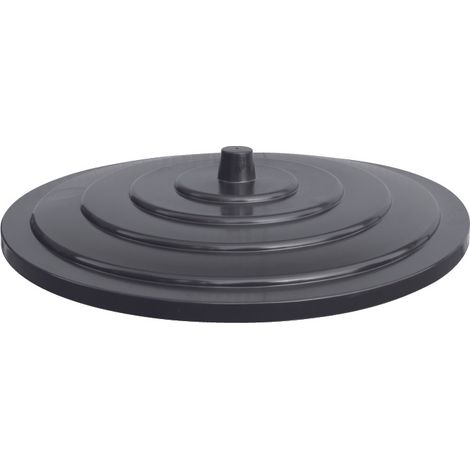 Coperchio per mastello industriale tondo in plastica 500 litri - Nero - Mobil Plastic